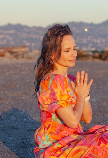 Peaceful yoga moment